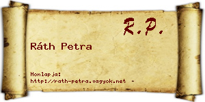 Ráth Petra névjegykártya